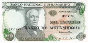 Mosambik p119 1000 Escudos 1976